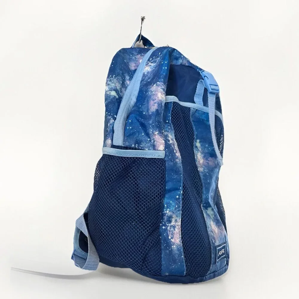 FUEL Galaxy Space Large Laptop Backpack College Bookbag Multi Compartments Blue